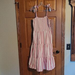 Draper James Red and White Striped Maxi Dress